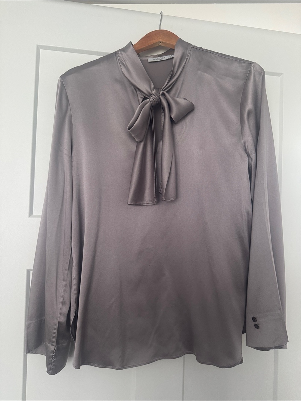 MM LAFLEUR Silky Bow-Tie Blouse - lilac - Picture 1 of 3